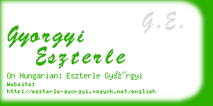 gyorgyi eszterle business card